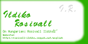 ildiko rosivall business card